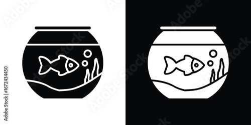 Fish bowl icon vector Graphic Designs. Suitable for use on web apps,