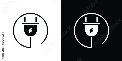 Electric plug icon vector Graphic Designs. Suitable for use on web apps,