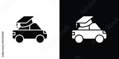 Driving school icon vector Graphic Designs. Suitable for use on web apps,
