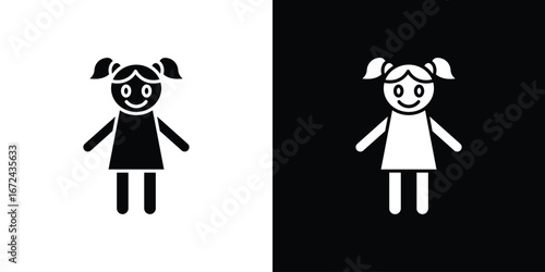 doll icon vector Graphic Designs. Suitable for use on web apps,
