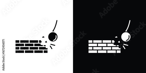 Demolition icon vector Graphic Designs. Suitable for use on web apps,