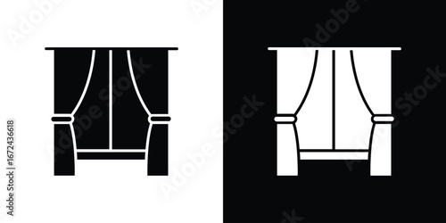 Curtains icon vector Graphic Designs. Suitable for use on web apps,