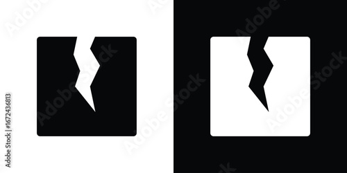 Crack icon vector Graphic Designs. Suitable for use on web apps,