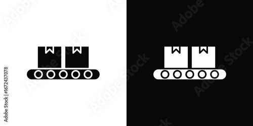 Conveyor belt icon vector Graphic Designs. Suitable for use on web apps,