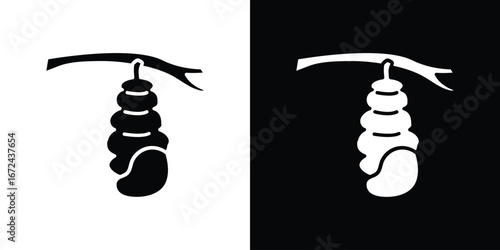 Cocoon icon vector Graphic Designs. Suitable for use on web apps,