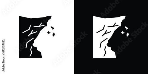 Cliff icon vector Graphic Designs. Suitable for use on web apps,