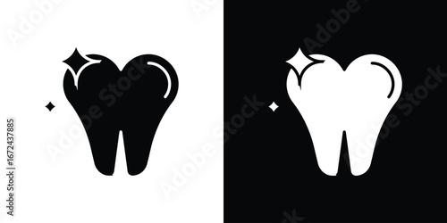 clean tooth icon vector Graphic Designs. Suitable for use on web apps,