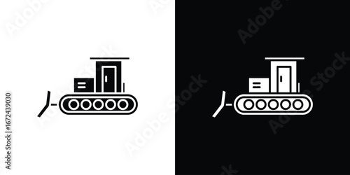 Bulldozer icon vector Graphic Designs. Suitable for use on web apps,