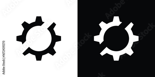Broken gear icon vector Graphic Designs. Suitable for use on web apps,