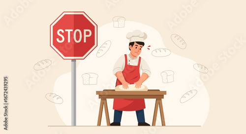 Baking Halt Fresh Bread Preparation Interrupted Culinary Restriction Nutrition Awareness