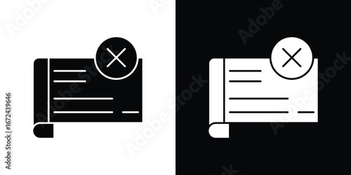 Bounced check icon vector Graphic Designs. Suitable for use on web apps,