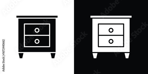 Bedside table icon vector Graphic Designs. Suitable for use on web apps,