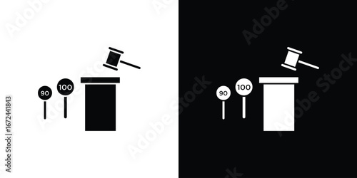 Auction icon vector Graphic Designs. Suitable for use on web apps,