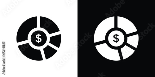 Asset allocation icon vector Graphic Designs. Suitable for use on web apps,