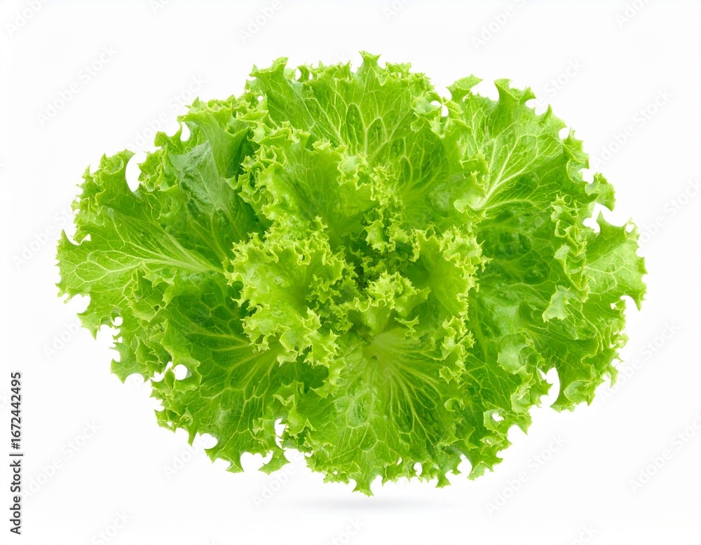 Obraz premium Vibrant green lettuce fronds create a fresh, healthy backdrop for culinary inspiration.
