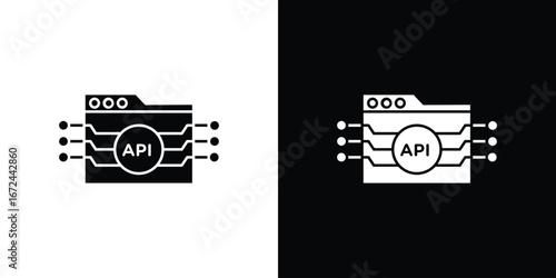 API icon vector Graphic Designs. Suitable for use on web apps,