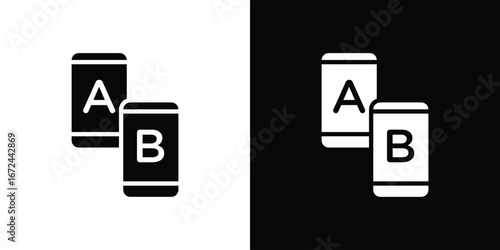 A B testing icon vector Graphic Designs. Suitable for use on web apps,