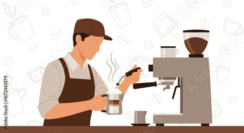 Barista Mastering Coffee: Creating Delicious Beverages With Professional Espresso