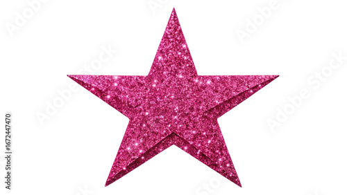 pink star on white background
