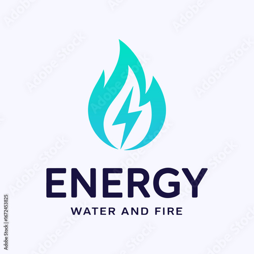 Free Download Water and fire energy logo icon - GFXLoad