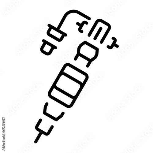 A line style icon depicting fuel injector