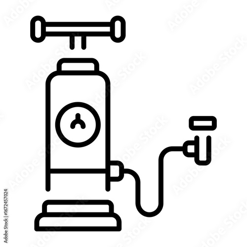 A line style icon depicting air pump