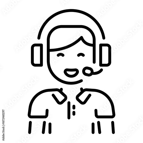 An outline style icon depicting representative