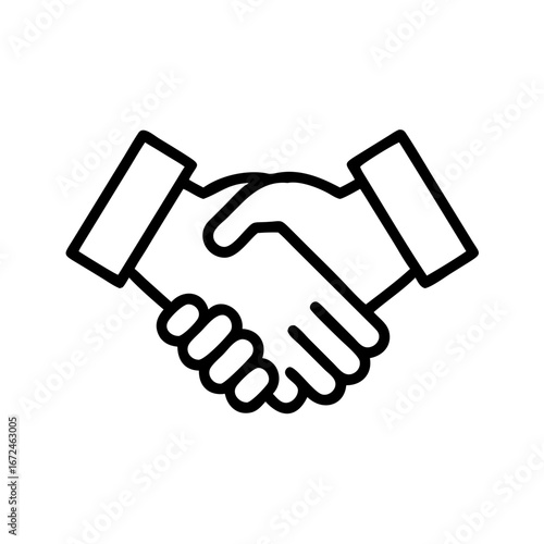 Two hands shaking in partnership symbolizing agreement and trust  