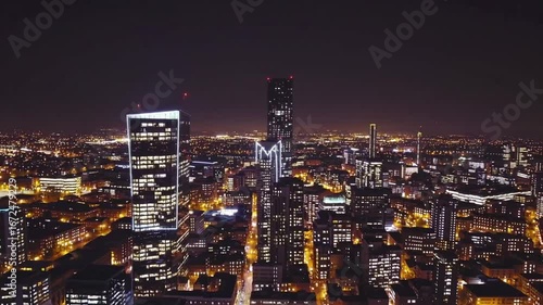 Wallpaper Mural Aerial Nighttime graphy of Major United Kingdom City Illuminated by Urban Lights Torontodigital.ca