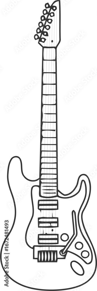 Obraz premium electric guitar vector illustration