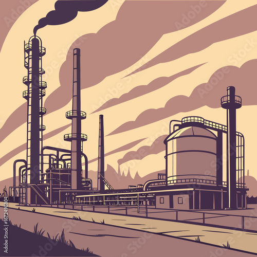 oil refinery plant