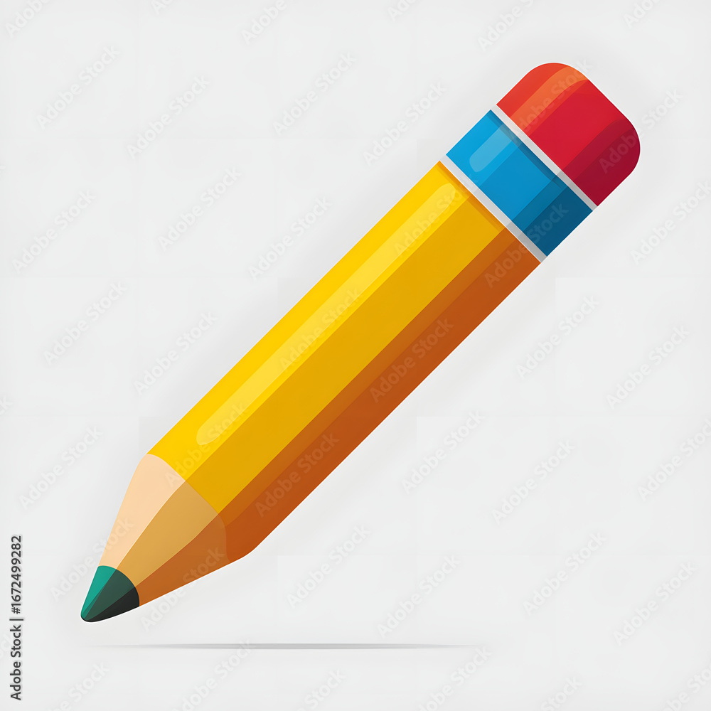 Pencil icon flat design vector isolated