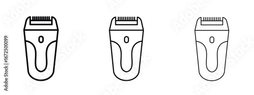 Trimmer icon in outline stroke style symbol.