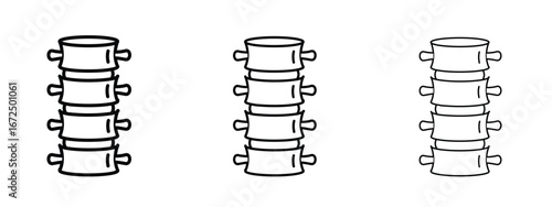 Spinal column icon in outline stroke style symbol.