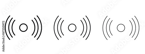 Sensor icon in outline stroke style symbol.