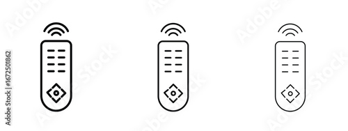 Remote icon in outline stroke style symbol.
