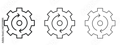 Recovery icon in outline stroke style symbol.