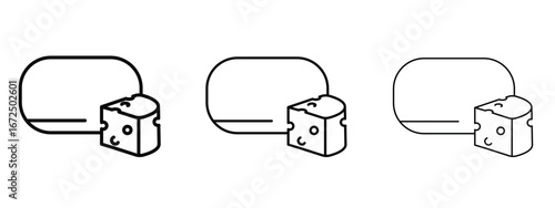 Parmesan icon in outline stroke style symbol.