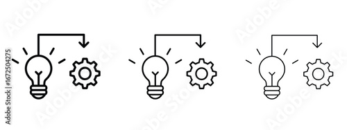 Implement icon in outline stroke style symbol.