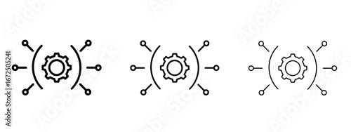 Function icon in outline stroke style symbol.