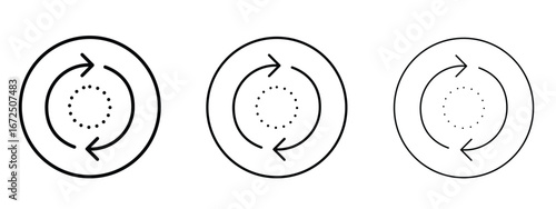 Consistency icon in outline stroke style symbol.