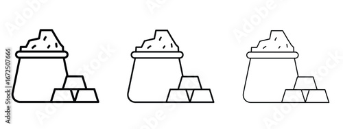 Commodity icon in outline stroke style symbol.
