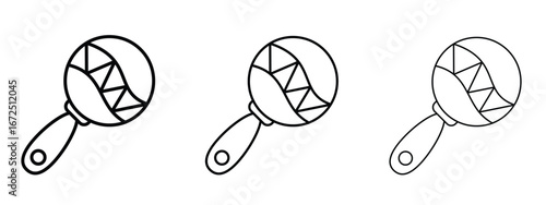 baby rattle icon in outline stroke style symbol.