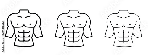 Abs icon in outline stroke style symbol.