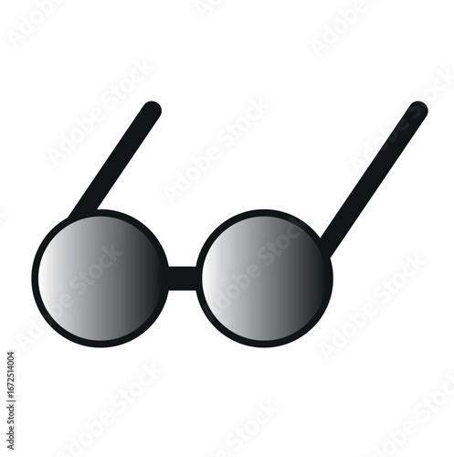 Black and white Glasses frames. Vector Isolated Set of Different Glasses Frames