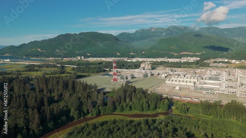 A natural gas liquifaction plant located in northwest British Columbia