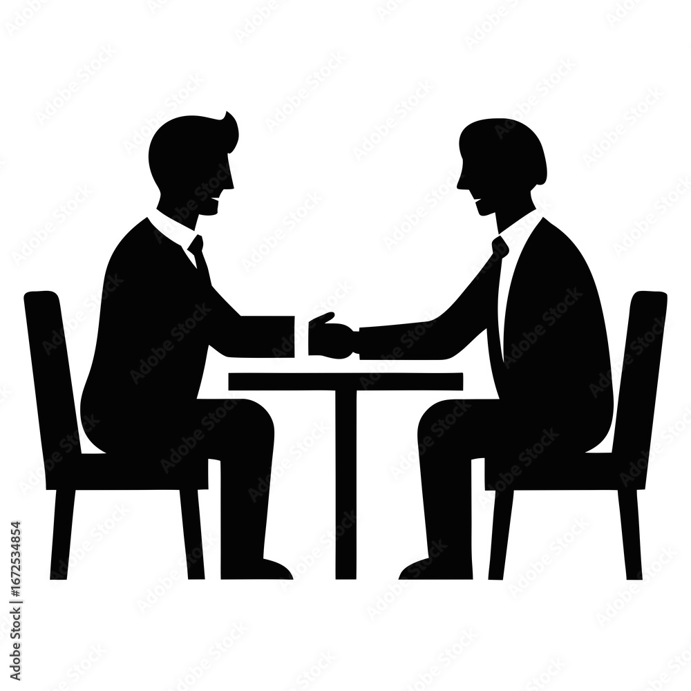 Obraz premium Businessman silhouette vector illustration