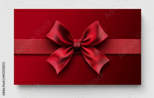 Wallpaper Mural Elegant red gift box with a bow and ribbon, isolated on a white background. Vector illustration design for any celebration Torontodigital.ca