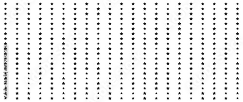Seamless star pattern background with monochrome stars aligning in repeating rows.