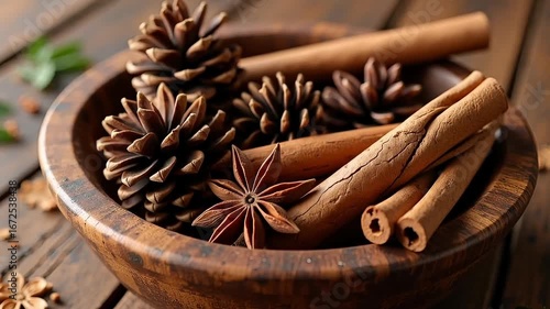 anise and cinnamon sticks
